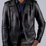 Men’s Asymmetrical Biker Jacket – 100% Genuine Cow Leather | Sleek Modern Rider Style